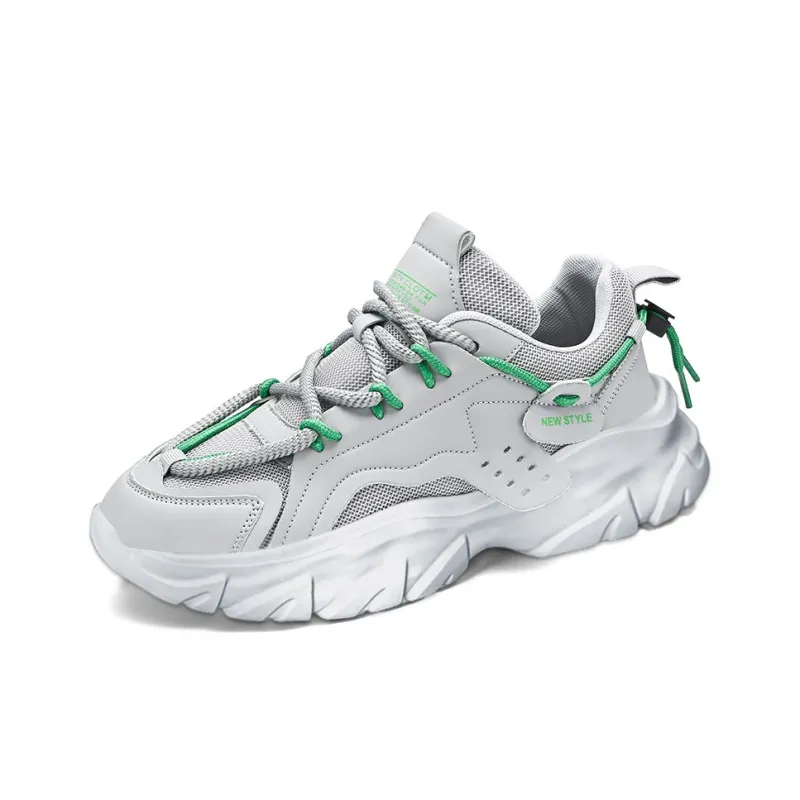 OUGLEMEN Coverage Height Increasing, Abrasion Resistant, Lightweight, And Breathable Low Top Chunky Sneakers Men's Box-2