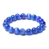 Dark Blue Cat Eye Beaded Bracelet
