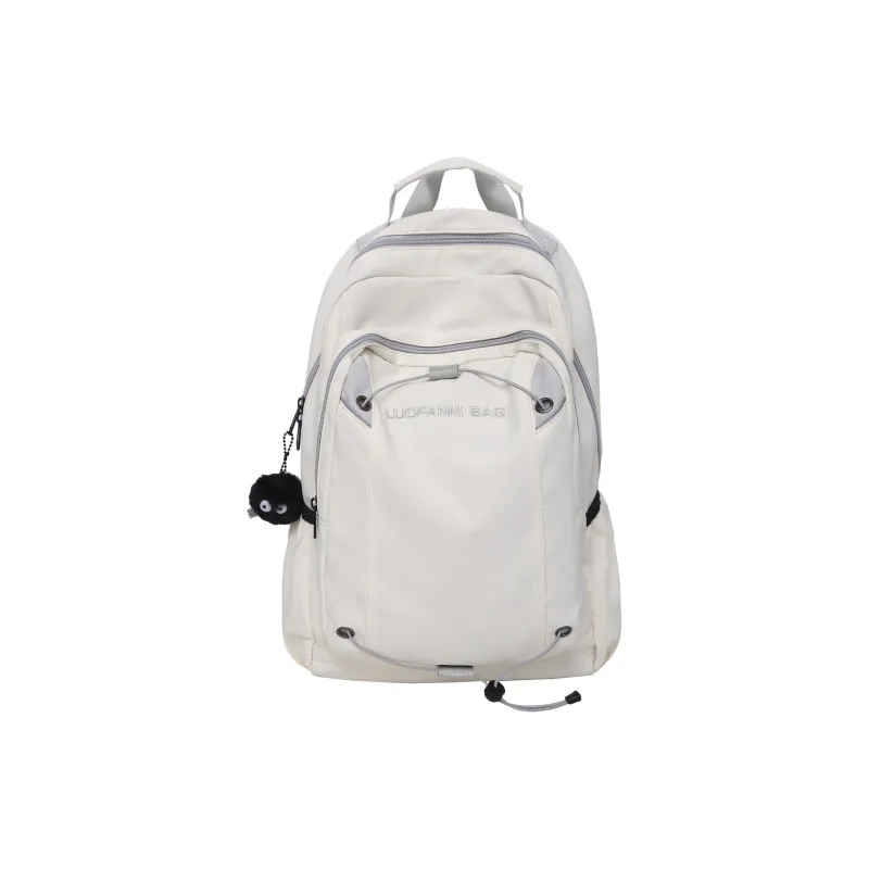 URBAN FOREST Nylon Backpack Unisex Ecru/Black/Khaki/Blue-0