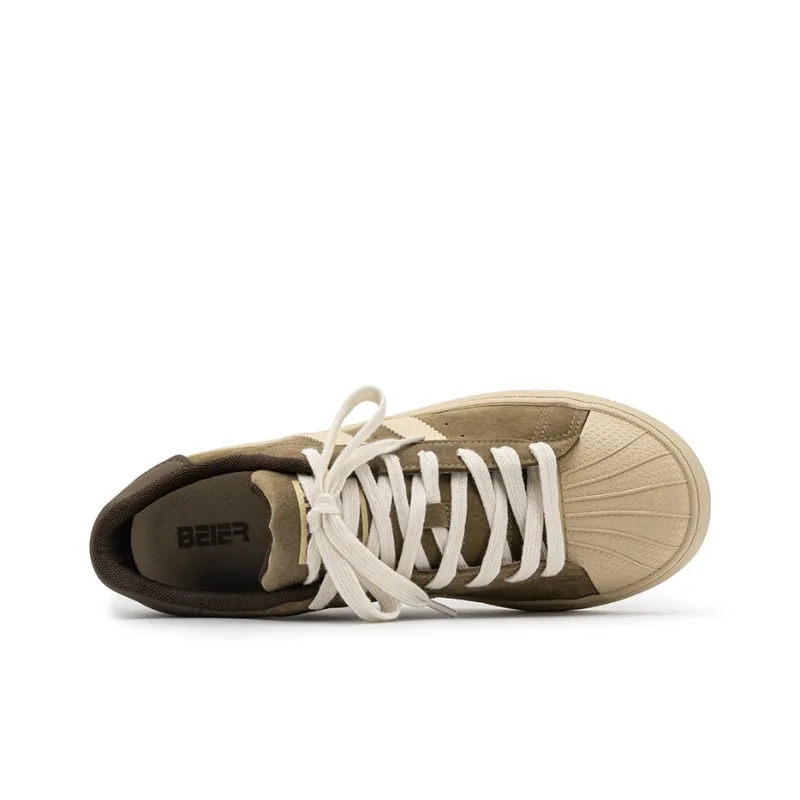 BEIER Minimalist Style Versatile Casual Shell Toe Durable Lightweight And Breathable Low Top Skateboard Shoes Men's-9