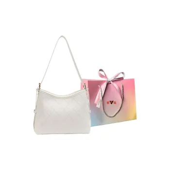 Yalu PU Shoulder Bag Regular Women's Brown/off White/Black
