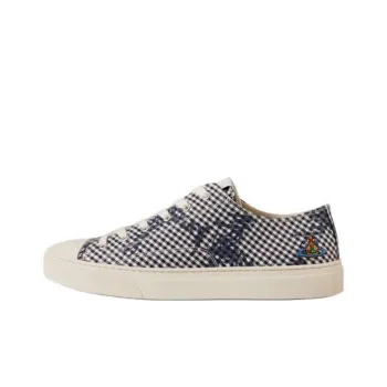 Vivienne Westwood Low Top Canvas Shoes Men's Black Plaid