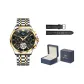 Steel Band Black Dial[Includes:Exclusive Box+Leather Strap]