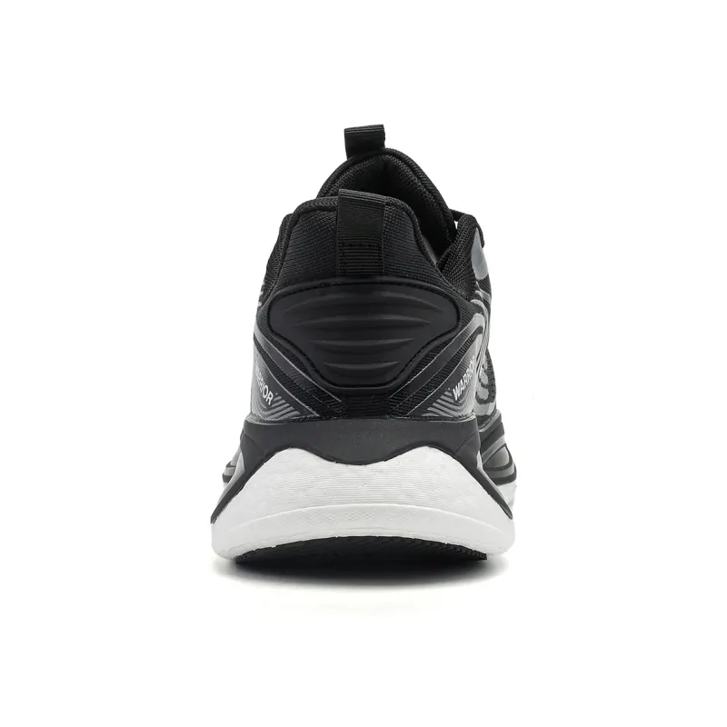 Warrior Height Increasing Lightweight Breathable Low-Top Casual Athletic Shoes Men's Black-4