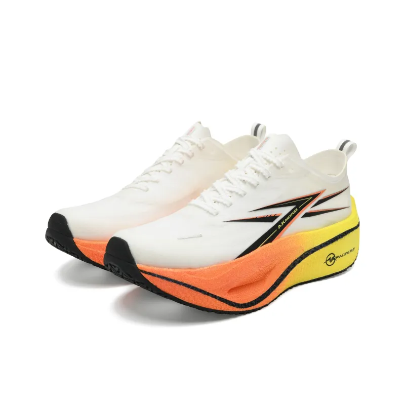 A.KNACKFUSS Low Top Running Shoes Unisex White Orange-1