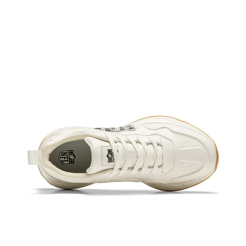 NFL Los Angeles Lightning Team Cushioned Slip-Resistant Coverage Low-Top Chunky Sneakers Unisex Beige Black-3
