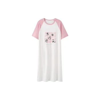 Shivs Nightgown Women's Pink White