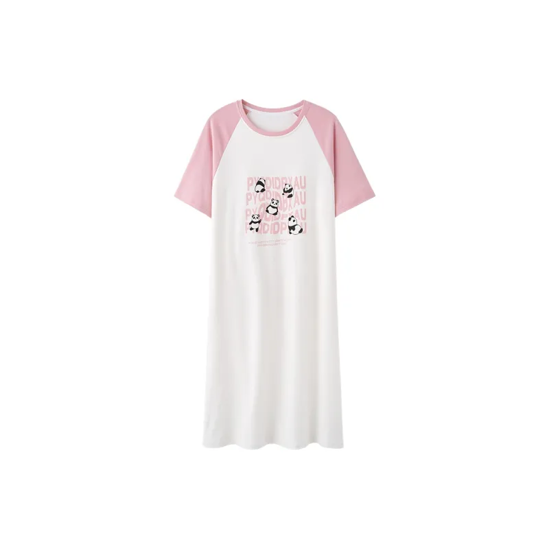 Shivs Nightgown Women's Pink White-0