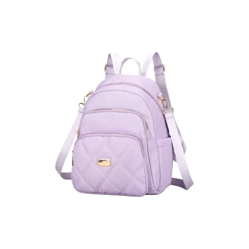 Yalu Oxford Backpack Regular Women's Silver/Black/Pink/Violet/Apricot-19