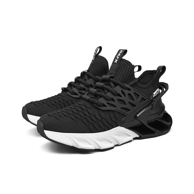 DAFK Slip Resistant Support Height Increasing High Top Running Shoes Men's-1
