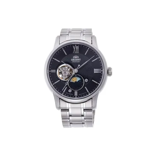 ORIENT Automatic Mechanical Movement Stainless Steel Strap Watch 42mm Men's Watches Black Dial