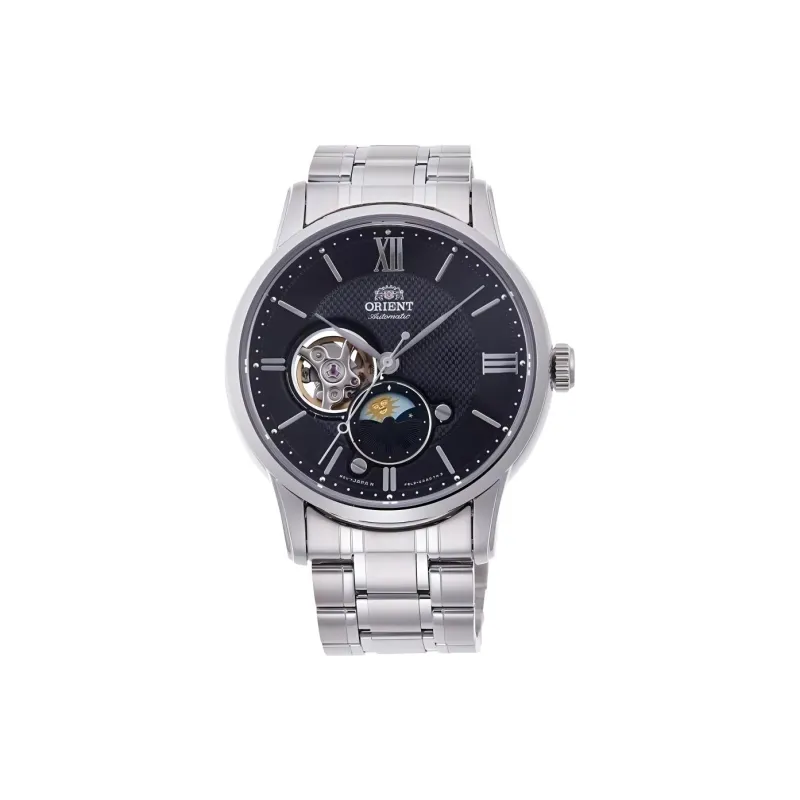 ORIENT Automatic Mechanical Movement Stainless Steel Strap Watch 42mm Men's Watches Black Dial-0
