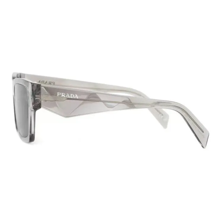 PRADA Plate Frame Square Sunglasses Unisex Gray-2