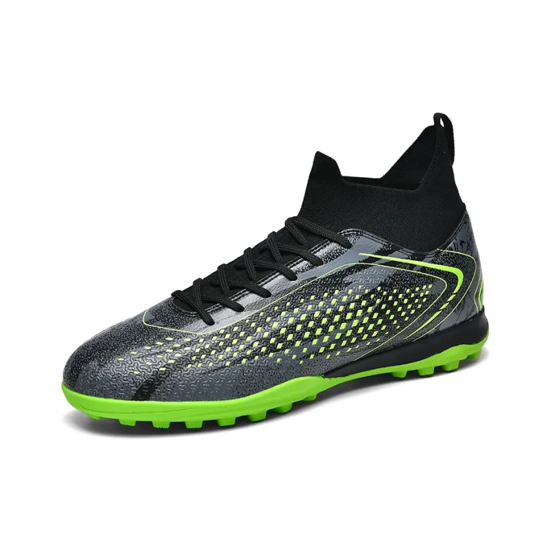 QIUTEXIONG FG Rubber Long Studs TF Rubber Broken Studs Cushioning Impact Resistant Soccer Shoes Unisex-1