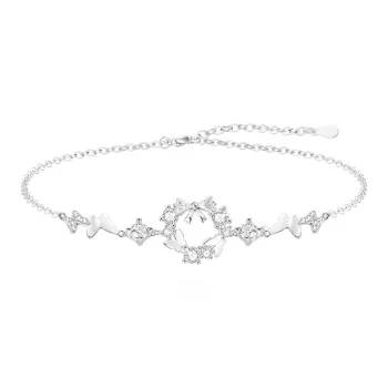 NUSQ Sterling Silver With Zircon Bracelets Women's