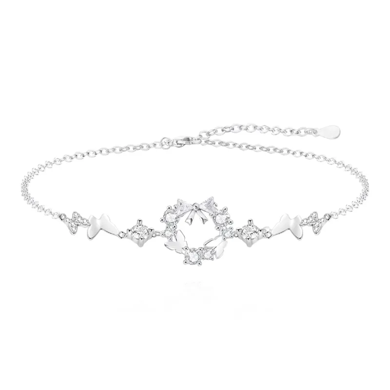 NUSQ Sterling Silver With Zircon Bracelets Women's-0