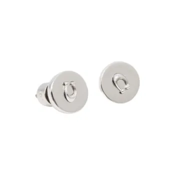 COACH Brass Stud Earrings Women's Silver