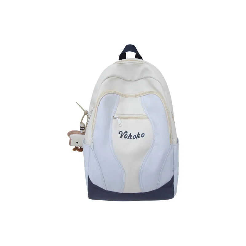 URBAN FOREST Nylon Backpack Regular Unisex Black/Pink/Yellow/Light Blue-13