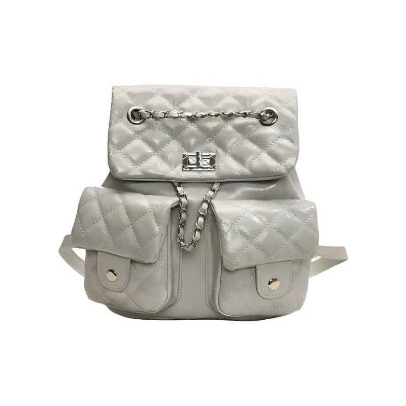 Yalu PU Backpack Women's White/Black/Blue/Pink-8
