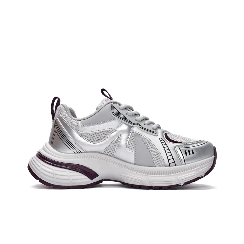 MISTERY Breathable Anti-Slip And Wear-Resistant Low-Top Chunky Sneakers Women's-1