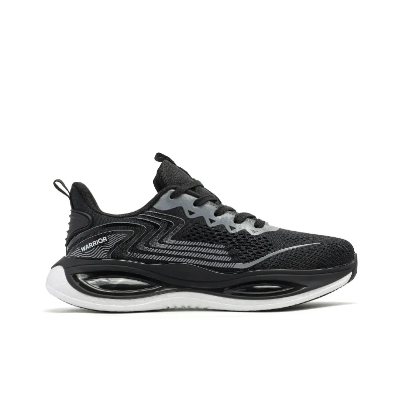 Warrior Height Increasing Lightweight Breathable Low-Top Casual Athletic Shoes Men's Black-2