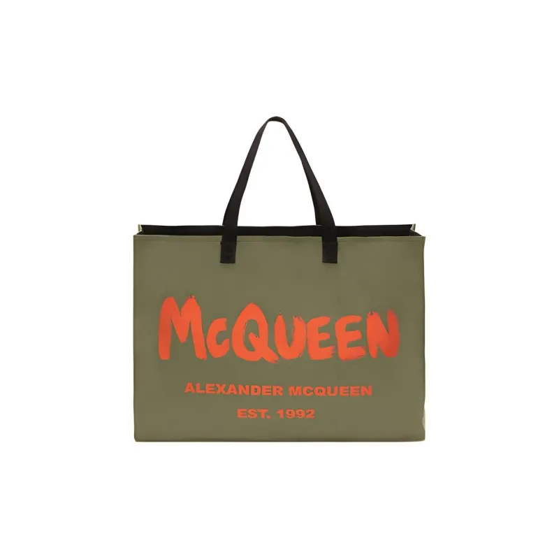 Alexander McQueen Cotton One Shoulder Handbag Men's Army Green-2