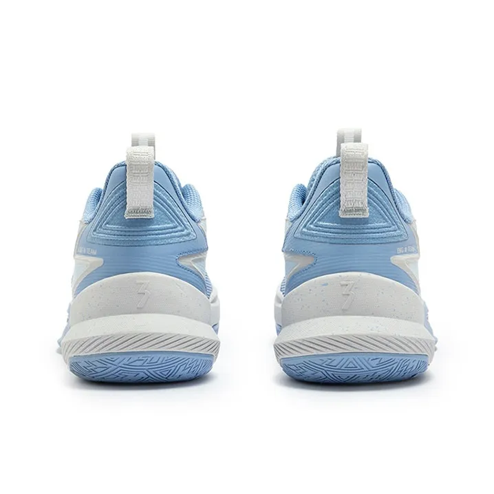 361° Anti-Slip Wear-Resistant Breathable Lightweight Low-Top Basketball Shoes Men's Sky Blue-3