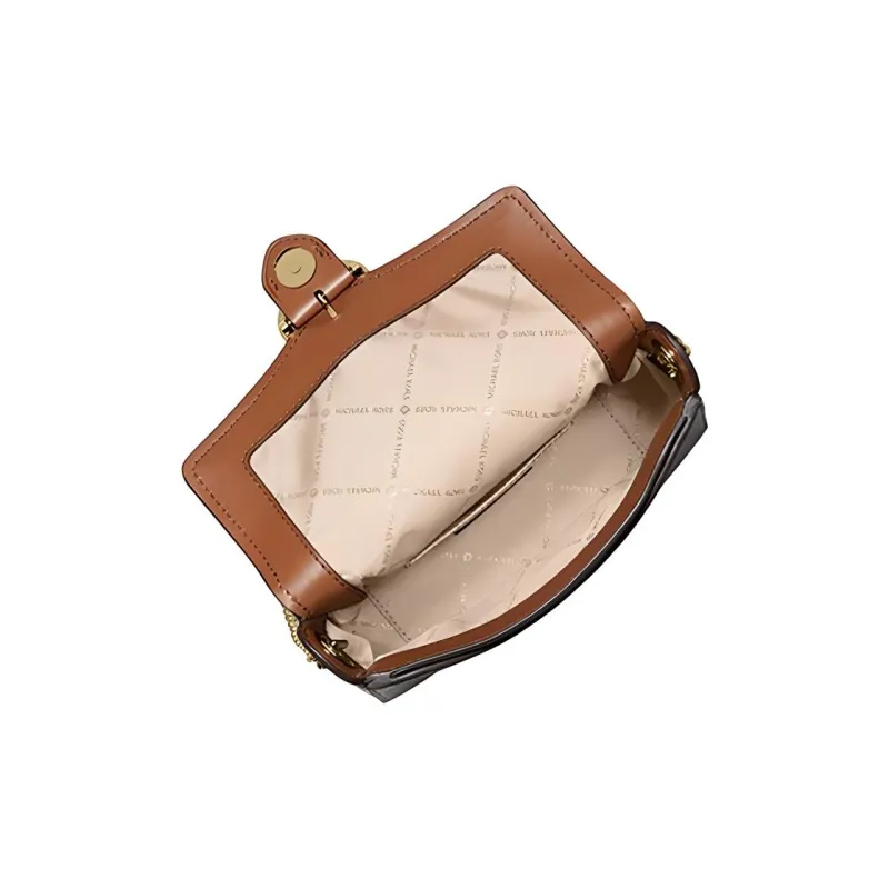 MICHAEL KORS Wanda Leather Shoulder Bag Crossbody Bag Small Size Women's Brown-1