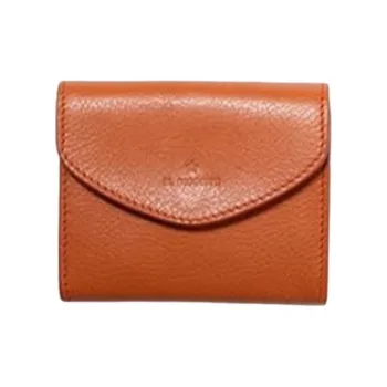 Il Bisonte Cow Leather One Shoulder Crossbody Card Holder Women's Orange