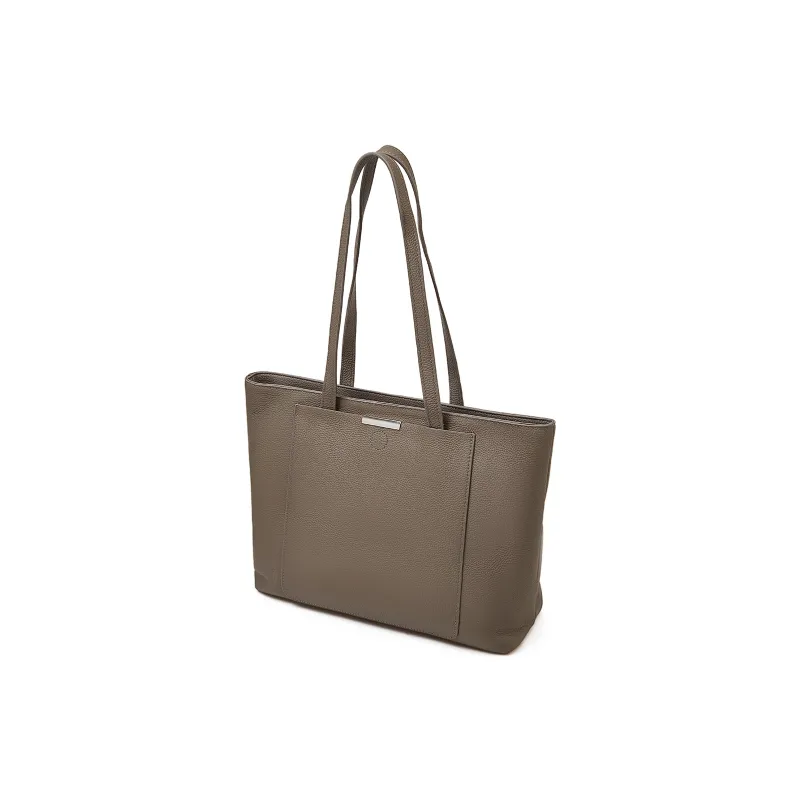 Old Man's Head Synthetic Leather Tote Bag Shoulder Bag Regular Women's Black/elephant Grey/brown-3