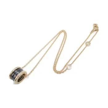 BVLGARI 2010s 18K Rose Gold B Zero One Necklace