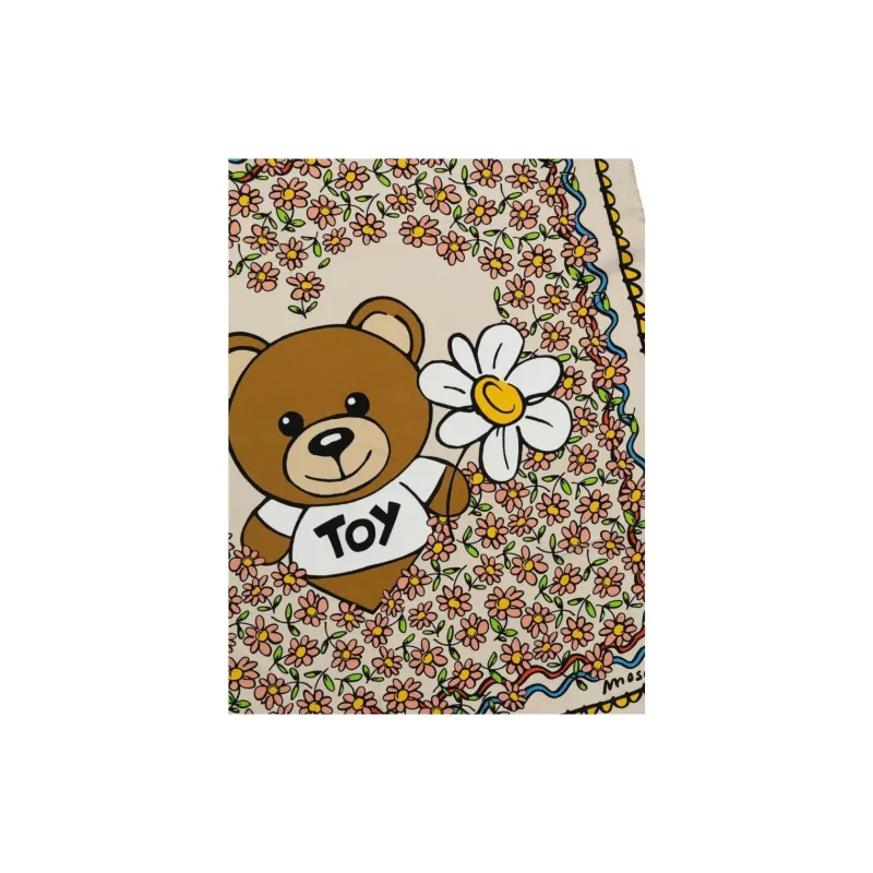 MOSCHINO Teddy Bear Silk Scarf-1