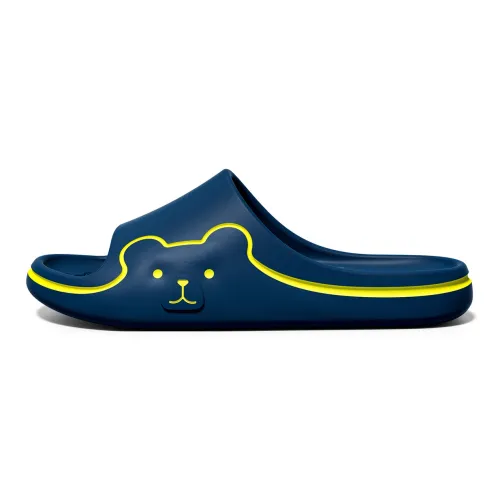GRACE CHANEL Logo Mule Sandal Navy Leather Womens