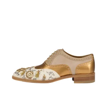 CL LUBOTING Education Esquisse Florale Casual Shoes Men's Gold