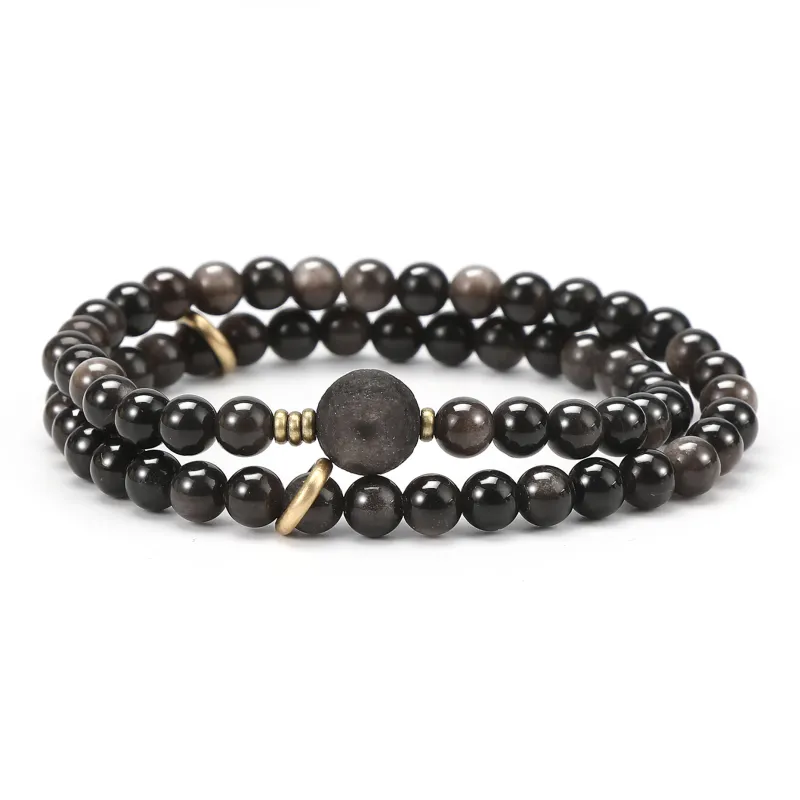 Tanner Obsidian Bracelets Unisex-0