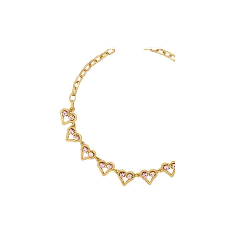 Oscar De La Renta Crystal embellished Heart Necklace-2