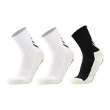 Crew Glue Soccer Socks 3 Pack (White/White/Black)