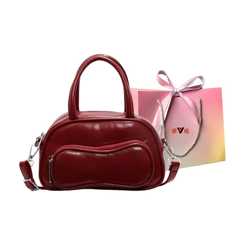 Yalu PU Shoulder Bag Crossbody Bag Handbag Regular Women's Black/Ecru/Burgundy/Blue/Pink-14