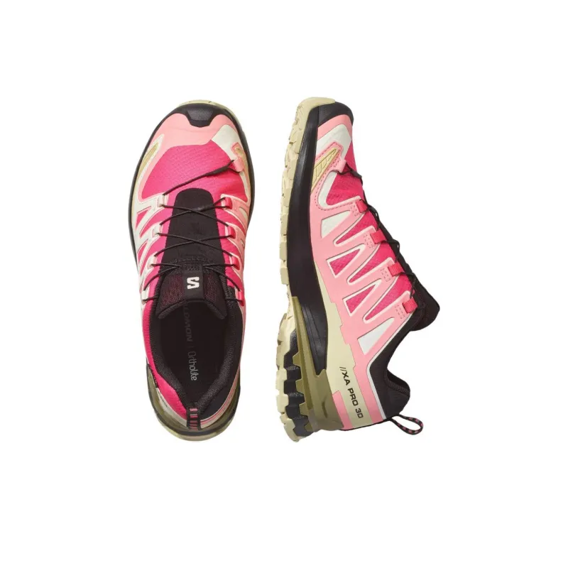 SALOMON XA Pro 3D V9 Anti Slip Wear Resistant Low Top Outdoor Shoes Women's Pink-4