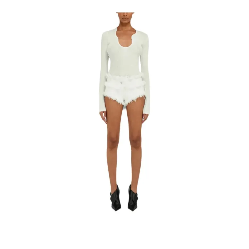 Ferragamo Frayed Denim Shorts-3