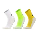 Crew Glue Soccer Socks 3 Pack (White/Neon Green/Yellow)