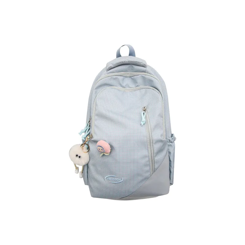 URBAN FOREST Nylon Backpack Regular Unisex Black/Pink/Green/Blue-13