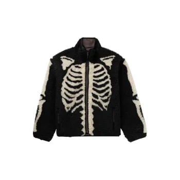 Kapital Bone Boa Reversible Printed Fleece And Nylon Jacket