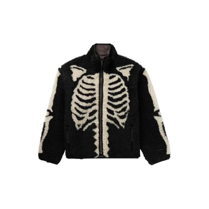 Kapital Bone Boa Reversible Printed Fleece And Nylon Jacket-0