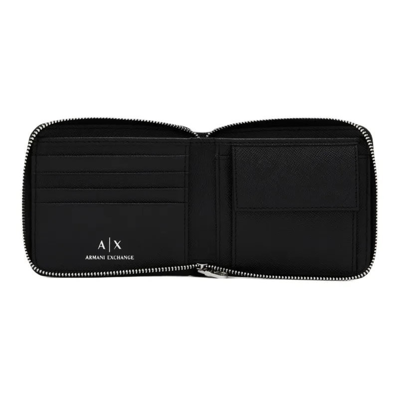 ARMANI EXCHANGEAE Cow Leather Clutch Wallet Men's Black-2