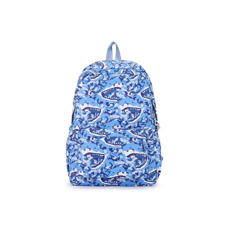 BUBM Nylon Backpack Regular Unisex Sky Blue/Navy Blue/Gray/Purple/Green-0