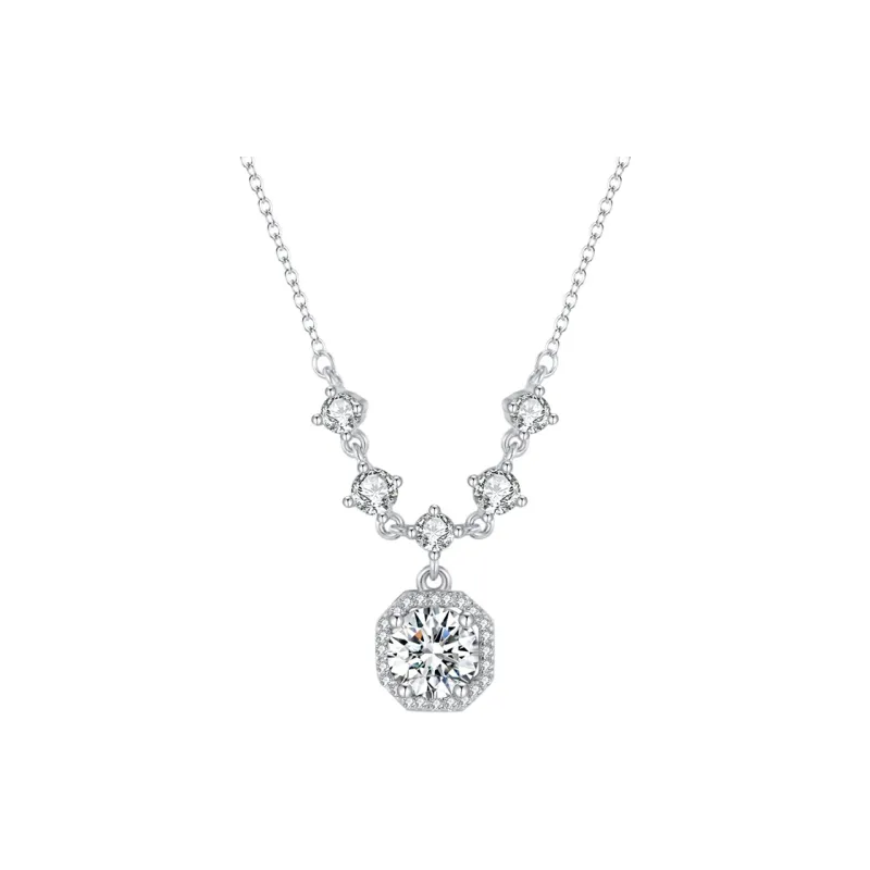 SHUIBEI S925 Sterling Silver, Synthetic Cubic Zirconia Necklaces Women's-1