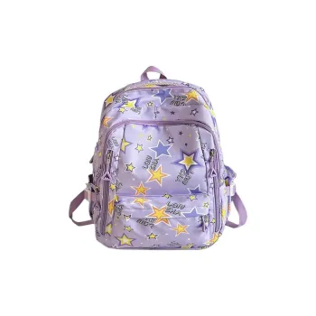 URBAN FOREST Polyester Backpack Unisex Purple/White/Black/Green/Blue/Pink
