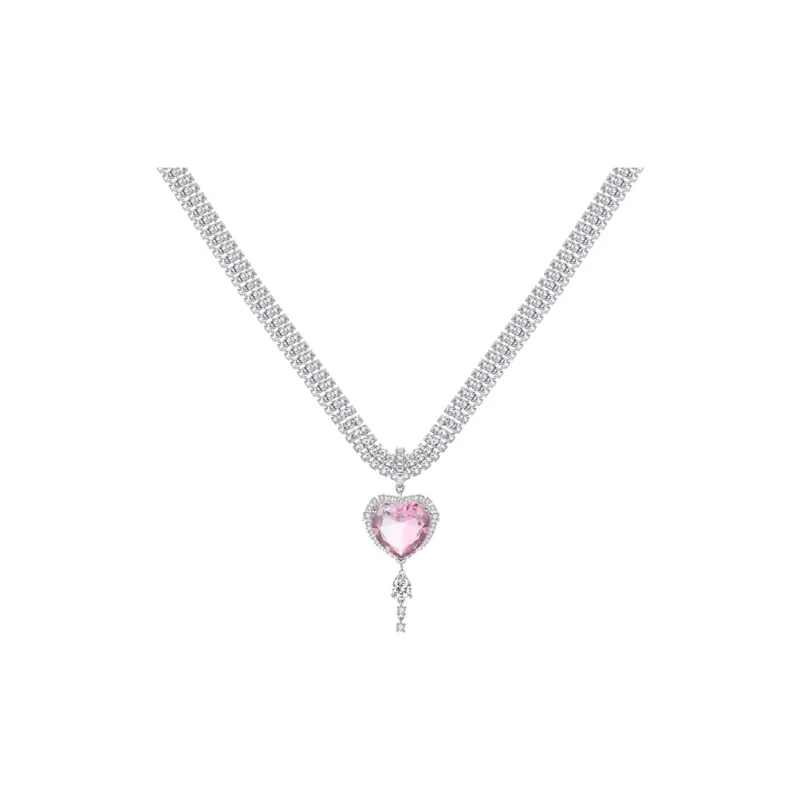 PARANOID PUPPY Niche Design Zircon Elegant Necklace With Collarbone Chain Women's-0