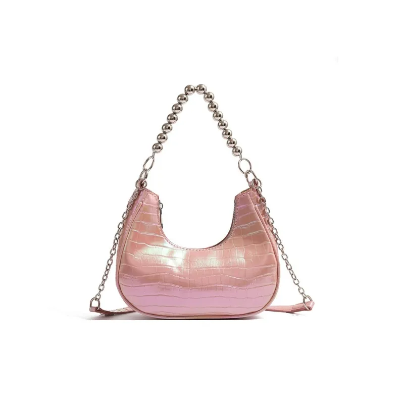 SEPTWOLVES PU Shoulder Bag Regular Women's Laser White/Laser Pink-4